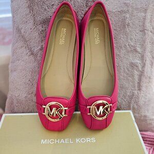 Michael Kors Carmine Pink Moccasin Ballet Flats 6